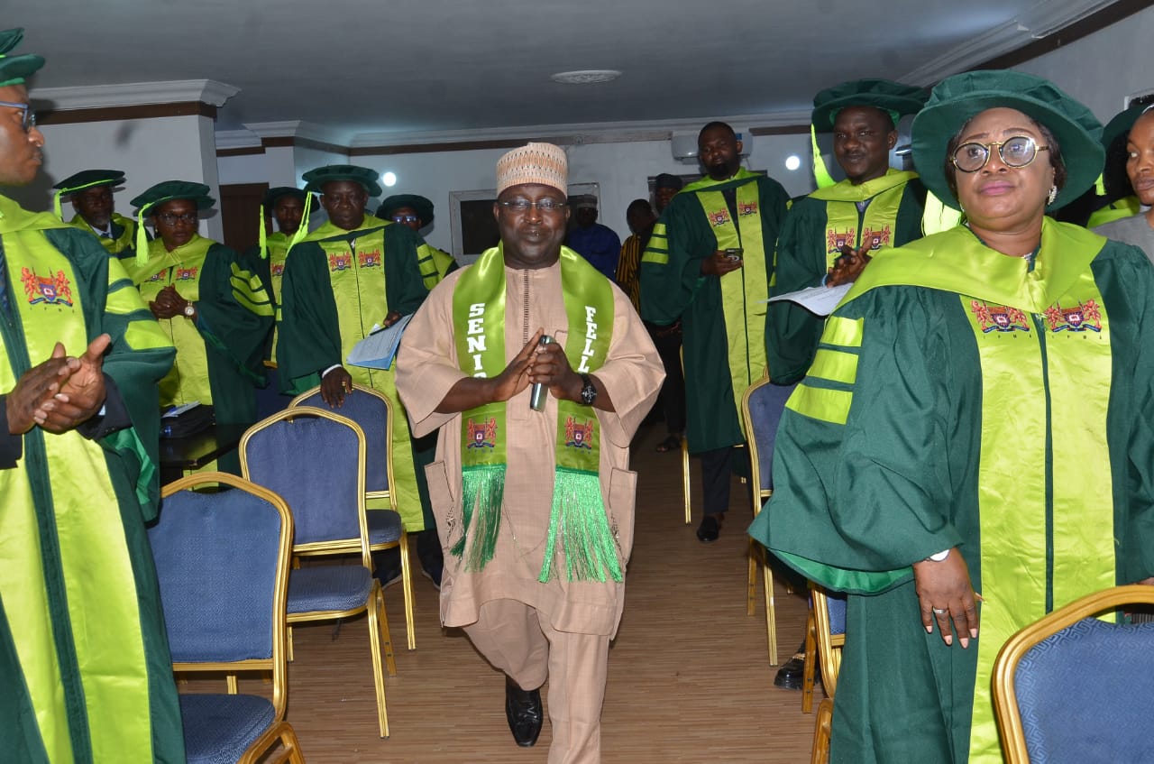 Senior Fellow addressing IPMA Nigeria members during a convocation session